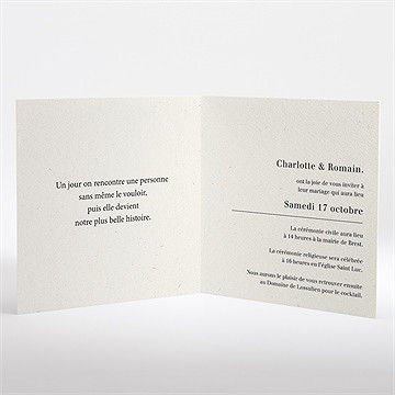 Faire-part mariage absolument - Intérieur du faire-part