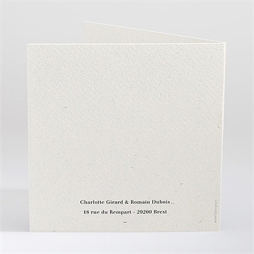 Faire-part mariage absolument - Dos du faire-part