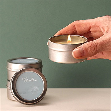 Bougie souvenir en douceur - Bougie allumée