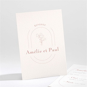 Carton réponse mariage tendre capsule