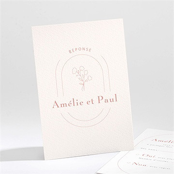 Carton réponse mariage tendre capsule