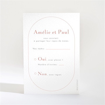 Carton réponse mariage tendre capsule - Dos du carton