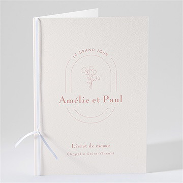 Livret de messe mariage tendre capsule