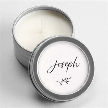 Bougie souvenir noir et blanc