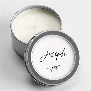 Bougie souvenir noir et blanc