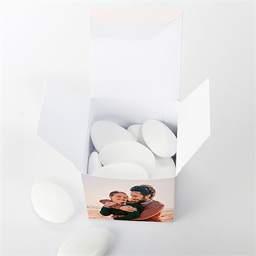 Boîte de dragées mariage tendre capsule - Intérieur de la boîte