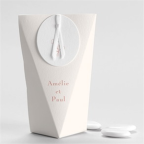 Boîte de dragées mariage tendre capsule étui