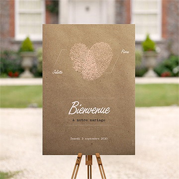 Panneau bienvenue nos empreintes - Mise en situation