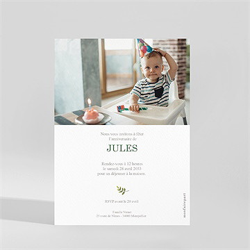 Invitation anniversaire animaux de la forêt - Dos de l'invitation