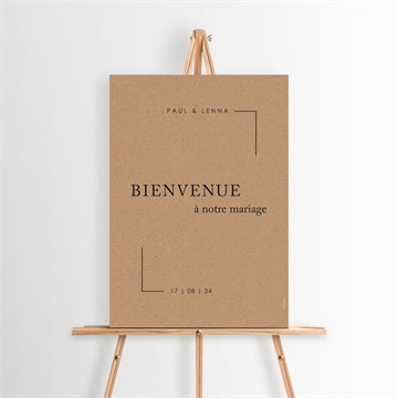 Panneau bienvenue liés étiquette