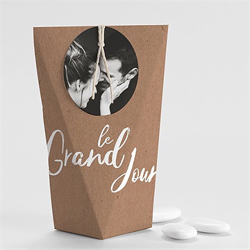 Boîte de dragées mariage pur kraft