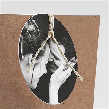 Boîte de dragées mariage pur kraft - Détail de la boîte