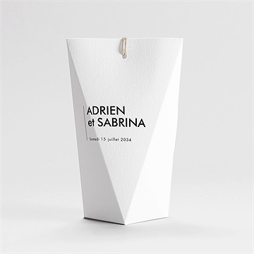 Boîte de dragées mariage pur kraft - Dos de la boîte