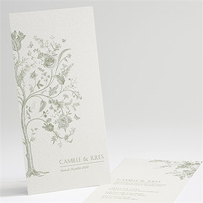 Faire-part mariage arbre de vie portrait
