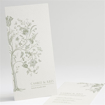 Faire-part mariage arbre de vie portrait