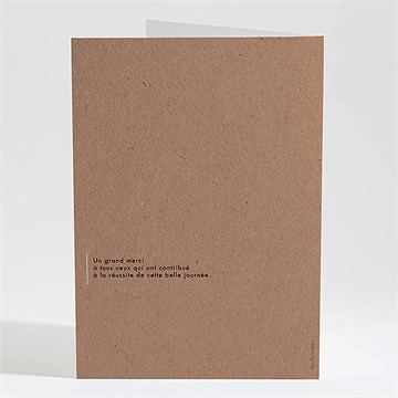 Livret de messe mariage pur kraft - Dos du livret