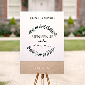 Panneau bienvenue avec programme