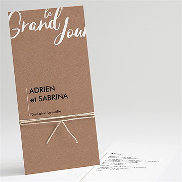 Menu mariage pur kraft