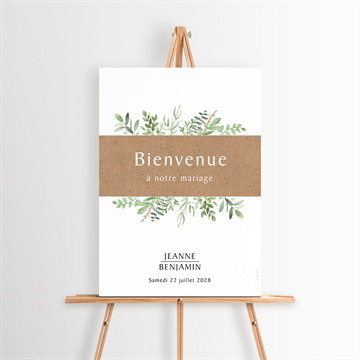 Panneau bienvenue nature chic