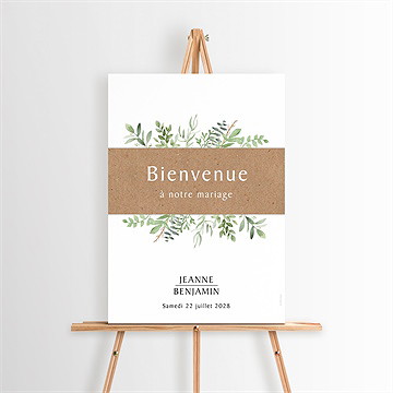 Panneau bienvenue nature chic