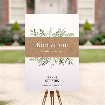 Panneau bienvenue nature chic - Mise en situation