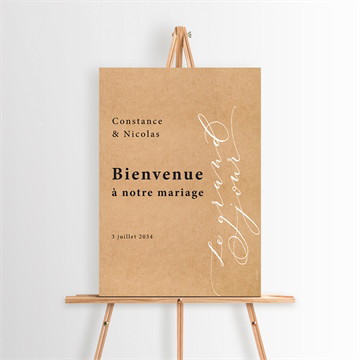 Panneau bienvenue photomaton kraft