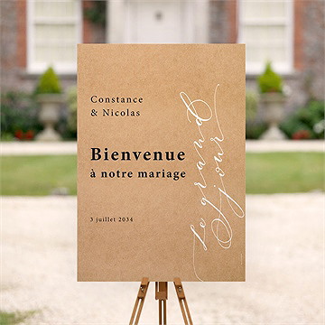 Panneau bienvenue photomaton - Mise en situation