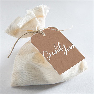 Etiquette mariage pur kraft - Mise en situation