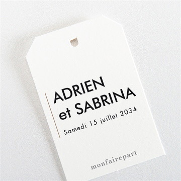 Etiquette mariage pur kraft - Dos de l'étiquette