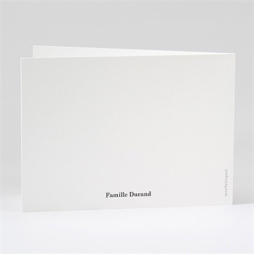 Remerciement décès citation eternelle plié - Dos du remerciement