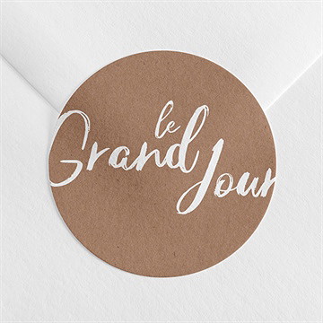 Sticker mariage pur kraft
