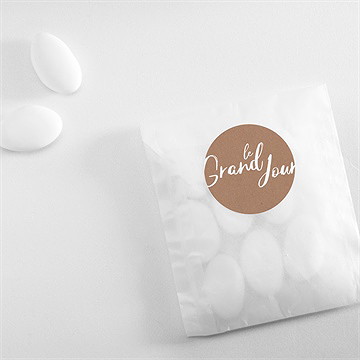 Sticker mariage pur kraft - Mise en situation