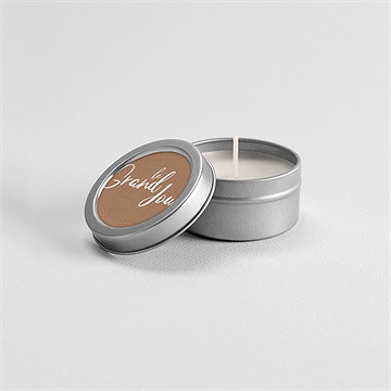 Bougie mariage pur kraft argent - Mise en situation