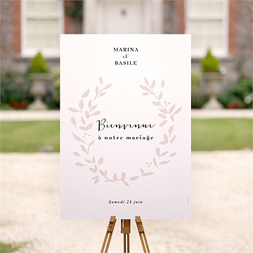 Panneau bienvenue médaillon - Mise en situation