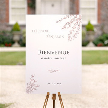 Panneau bienvenue sous le saule - Mise en situation