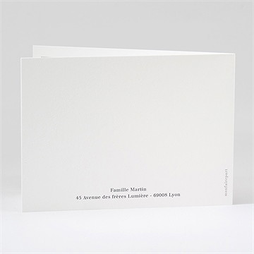 Remerciement décès memento plié - Dos du remerciement