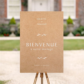 Panneau bienvenue bohème écolo - Mise en situation