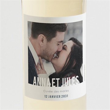 Etiquette de bouteille mariage integral