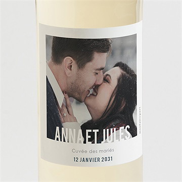 Etiquette de bouteille mariage integral