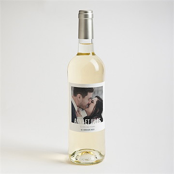 Etiquette de bouteille mariage integral - Mise en situation