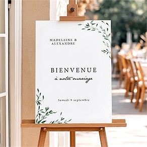 Panneau bienvenue a l'ombre de l'olivier