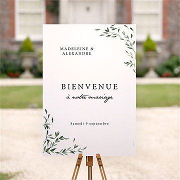 Panneau bienvenue a l'ombre de l'olivier