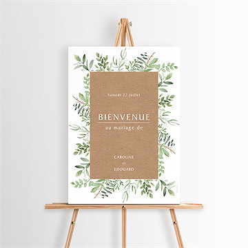 Panneau bienvenue feuillage d'été - Mise en situation