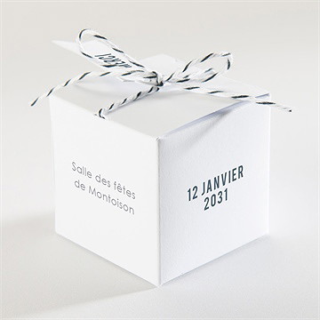 Boîte de dragées mariage integral - Dos de la boîte