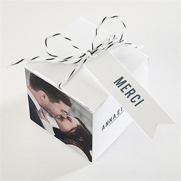 Boîte de dragées mariage integral - Dessus de la boîte