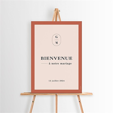 Panneau bienvenue en terracotta - Mise en situation