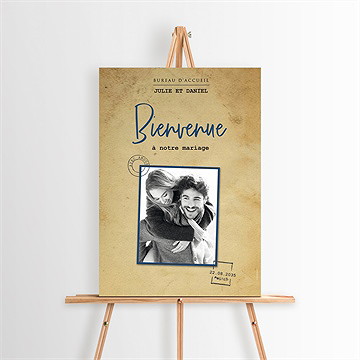 Panneau bienvenue notre télégramme - Mise en situation