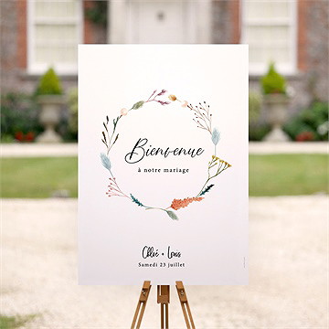 Panneau bienvenue art champêtre - Mise en situation