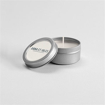 Bougie mariage integral argent - Mise en situation