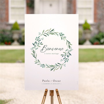 Panneau bienvenue semer notre amour superposé